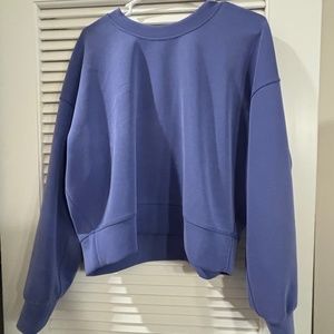 Lululemon Perfectly Oversized "Softstreme" Cropped Crew (Wild Indigo)